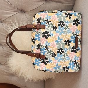 EUC Fossil Rachel Satchel Crossbody in Flower